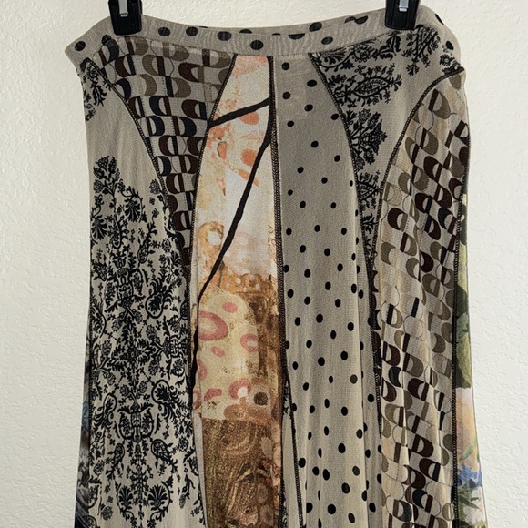 FUZZI JEAN PAUL GAULTIER Vintage Mixed Print Patchwork Dot Spain Designer Maxi S - Picture 4 of 16